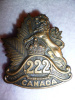 222nd Battalion (Winnipeg) Cap Badge